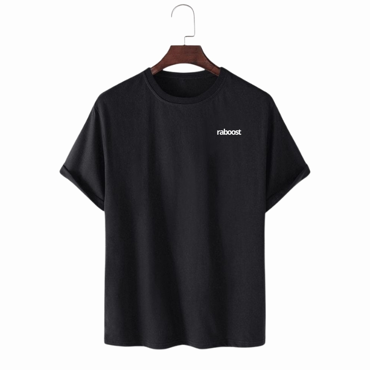 Raboost  Kaos Basic Cotton 24s Hitam