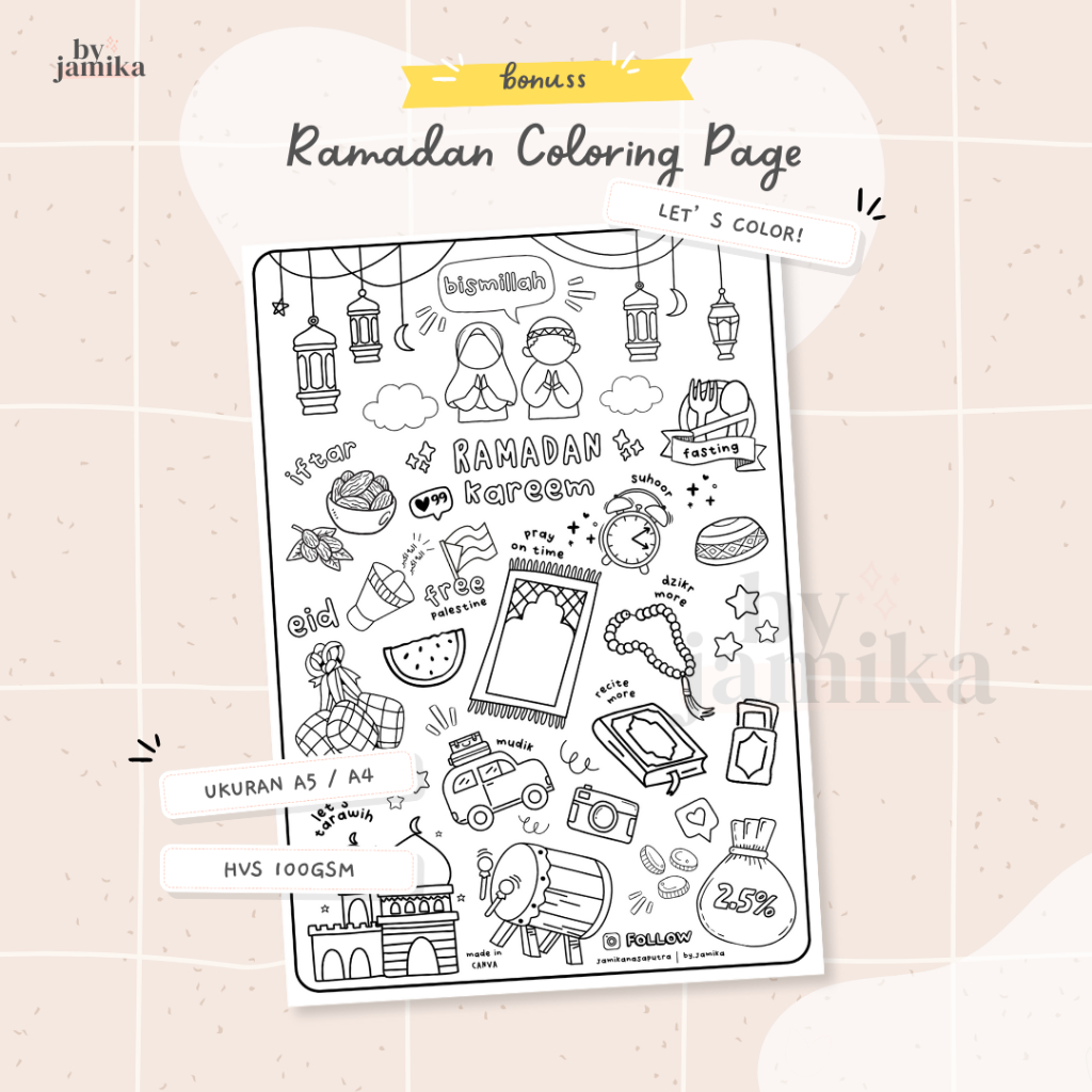 Ramadan Coloring Page - Kids Activity
