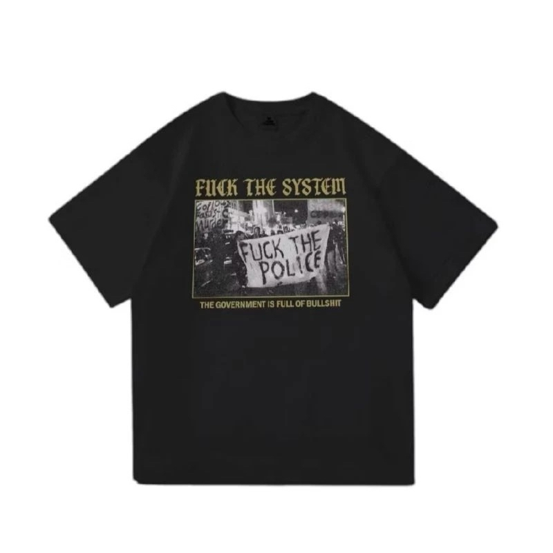 TSHIRT/KAOS FCK THE SYSTEM