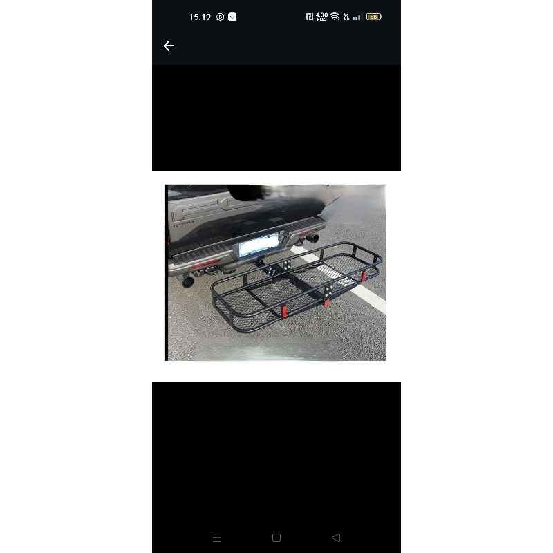 Tray back cargo carrier foldable