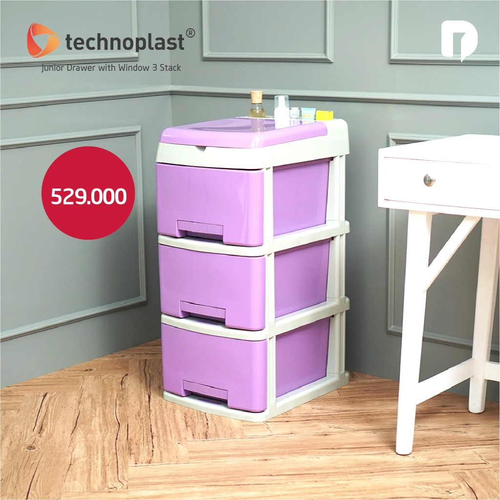 Junior Drawer with Window 3 Stack
