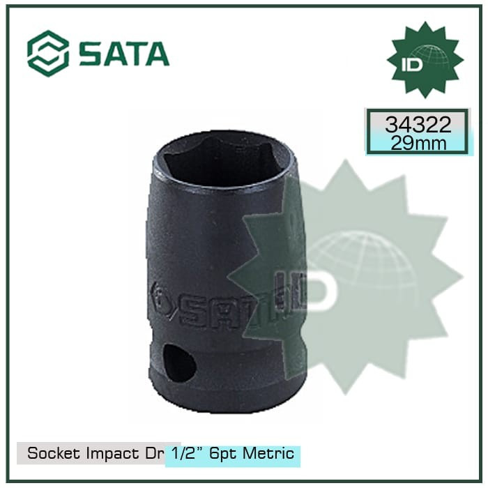 SOCKET 34322 1/2" DR. 6PT IMPACT SOCKET 29MM SATA