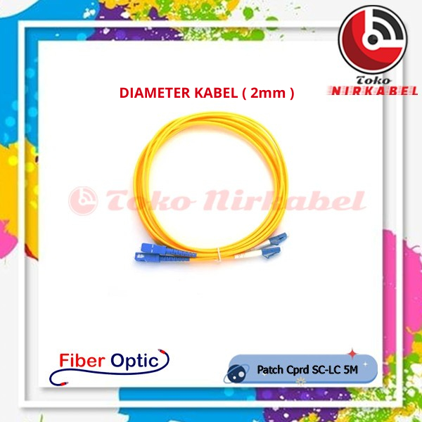 Patch Cord Fiber Optic SC-LC Single Mode 5 Meter Duplex