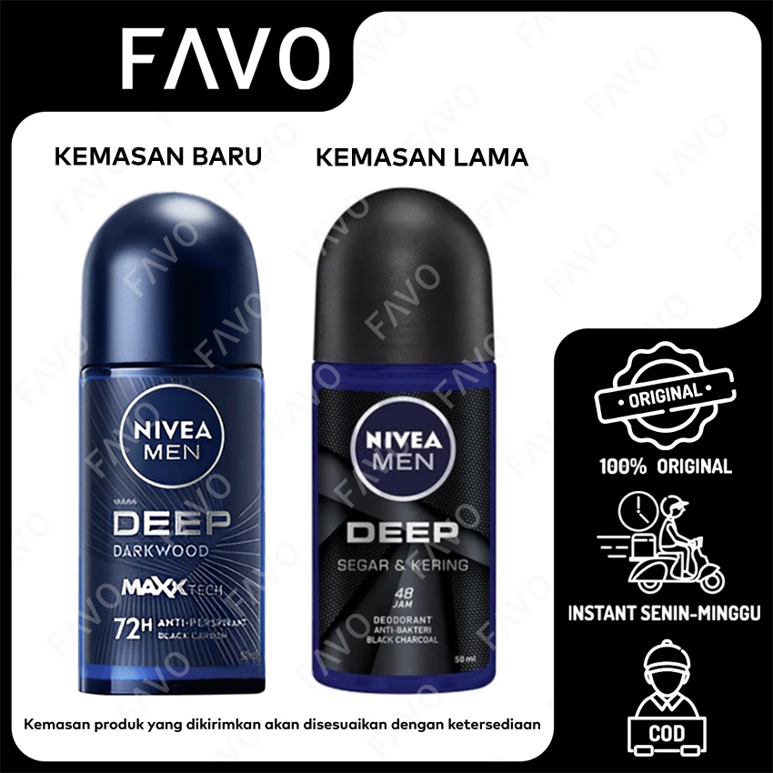 Deodorant Roll On - Nivea Men Deep  - 50 mL