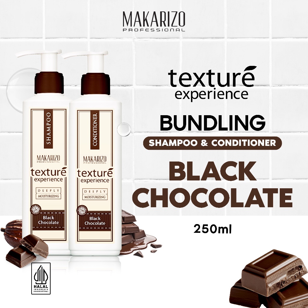 BUNDLE - Texture Experience Shampoo + Conditioner Black Chocolate 250 mL