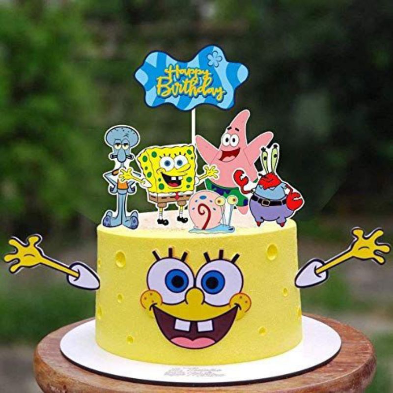 Topper Spongebob hiasan kue