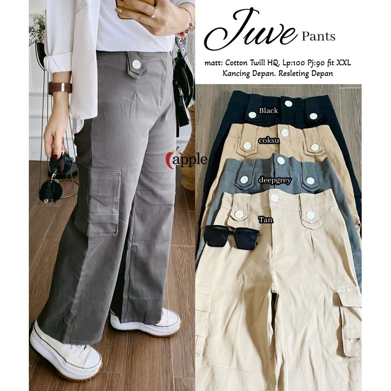 Juve Cargo Pant Twill Kulot (Apple)