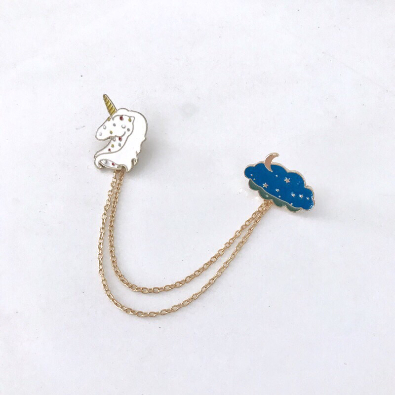 Bros enamel pin unicorn
