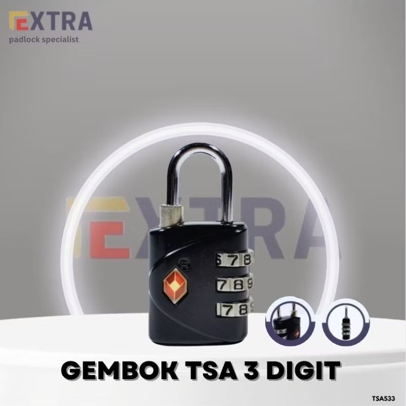 Gembok Koper/Tas TSA 3 digit model TSA533