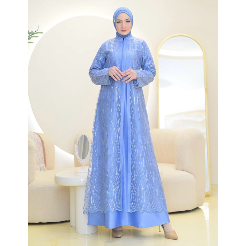 Gamis Satin mix tille Spangle