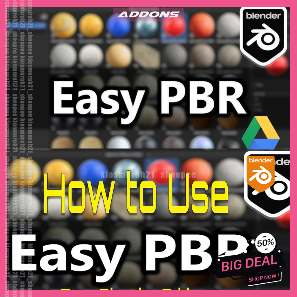 Easy PBR 3D Blender addons Plugin Terbaru
