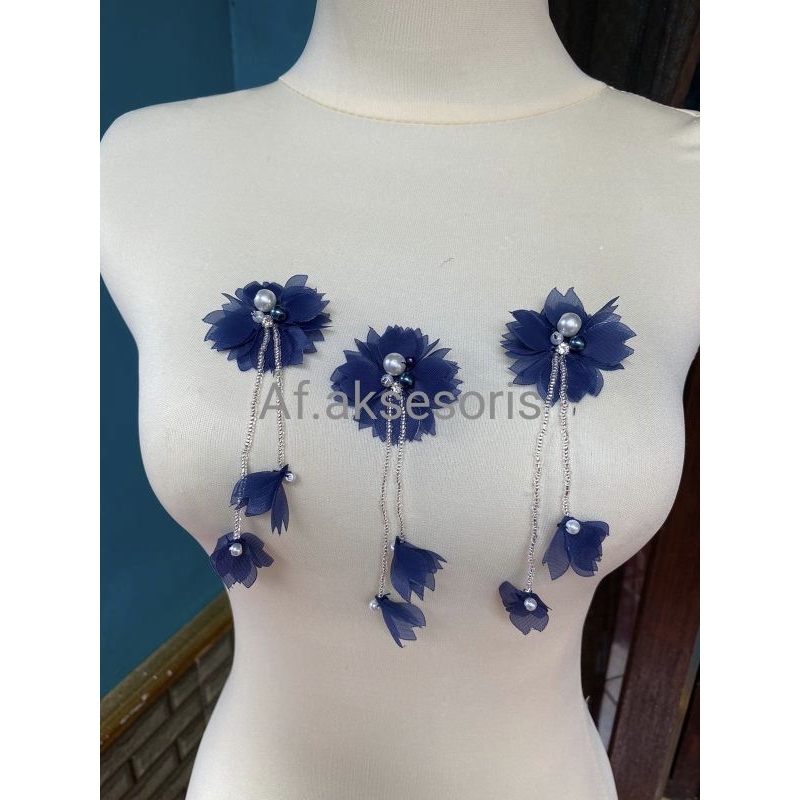 Bunga juntai/organza 3d