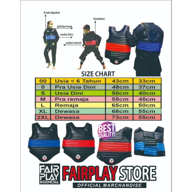 Body Protector Silat Fair Play (sepasang)