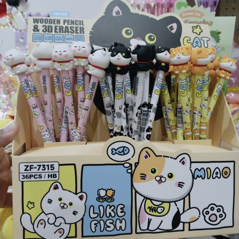[COD] Pensil Kayu Merek Sofun Motif Cat