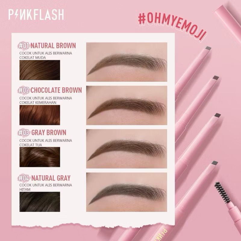 Pinkflash Eyebrow Pensil Alis Putar