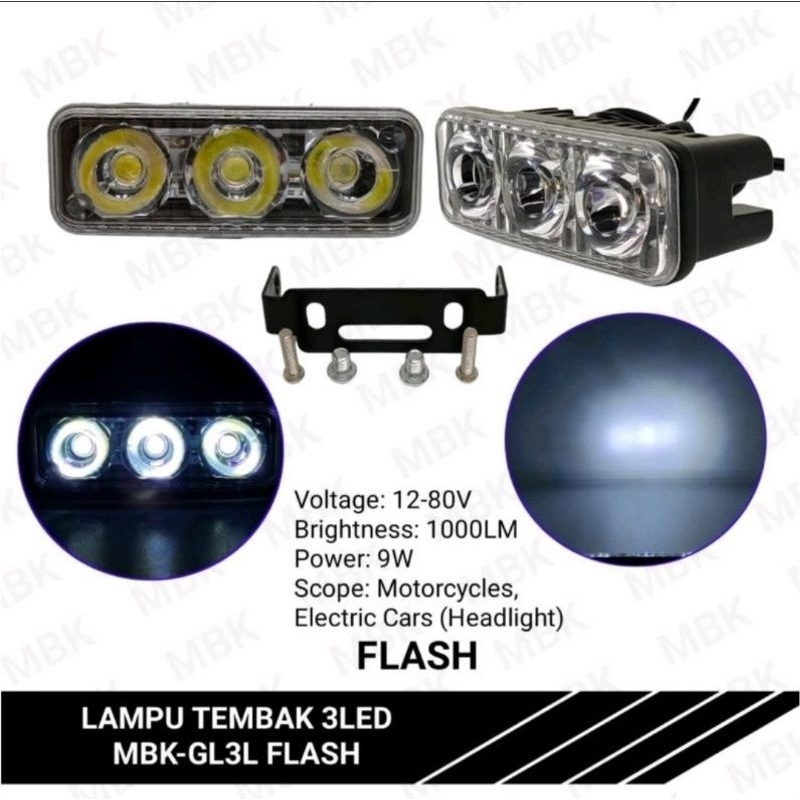 LAMPU LED 3 MATA