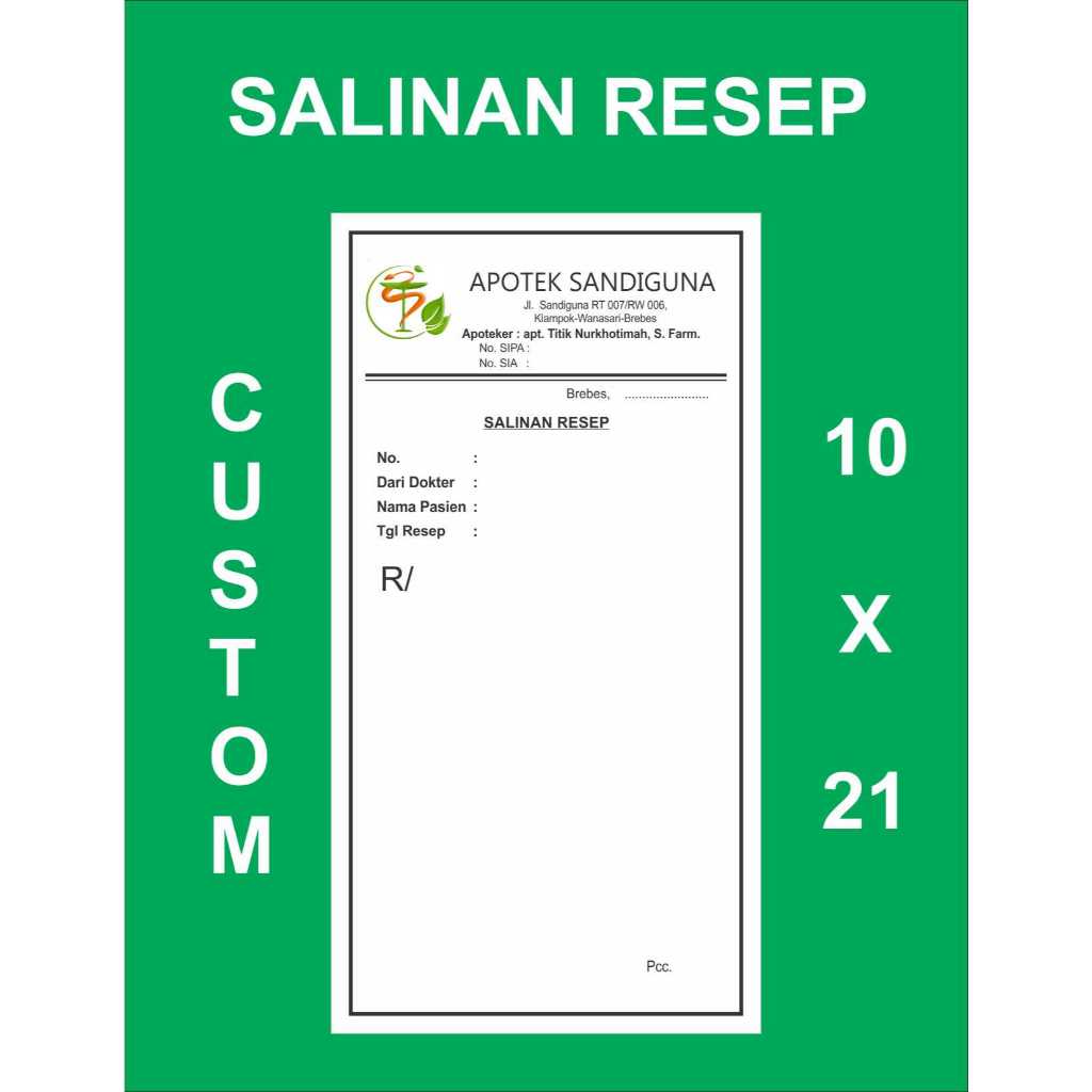 NOTA SALINAN NOTA PESANAN CUSTOM