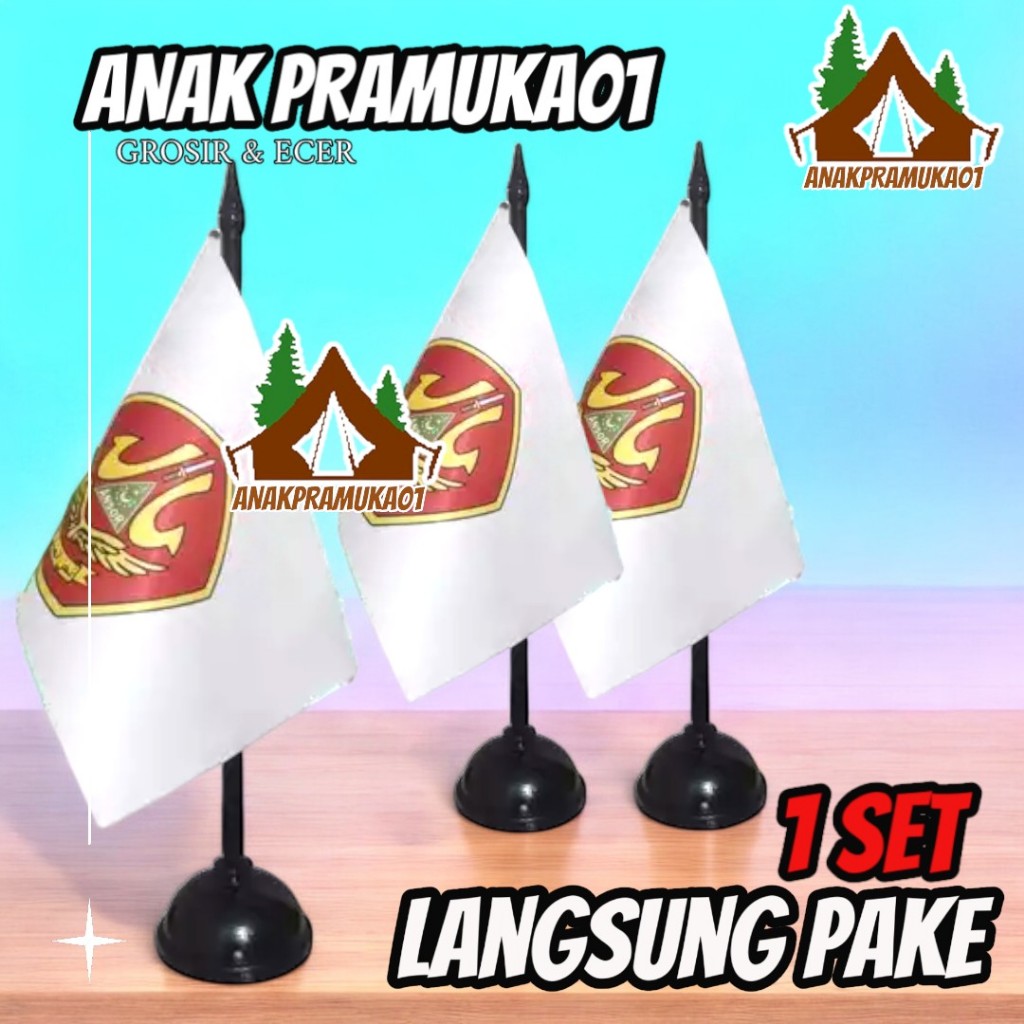 1 set bendera meja banser