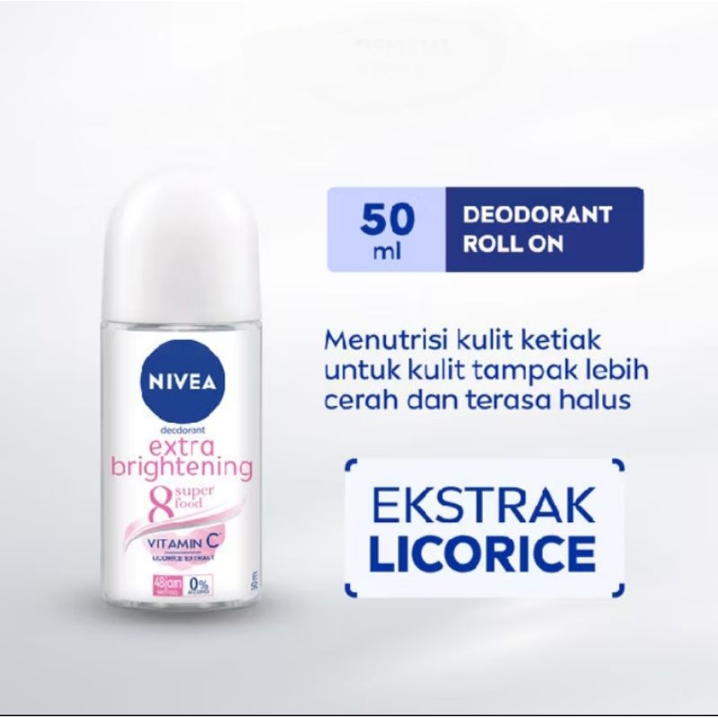 Deodoran Nivea Extra Brightening 50ml