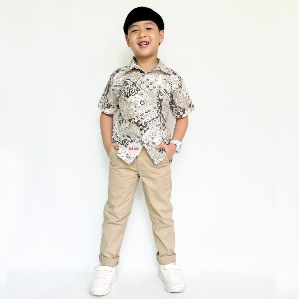 Kemeja batik katun anak