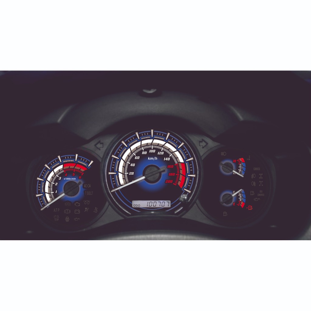 Custom Speedometer Mobil Innova Blue Tech V2