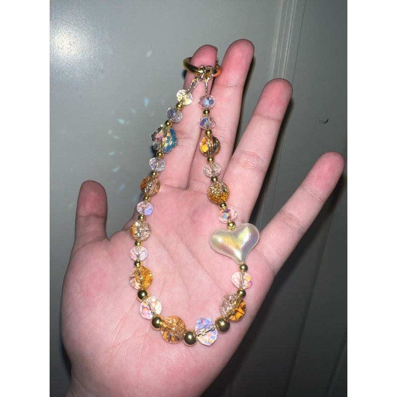 phone strap GOLD CEKO CLEAR