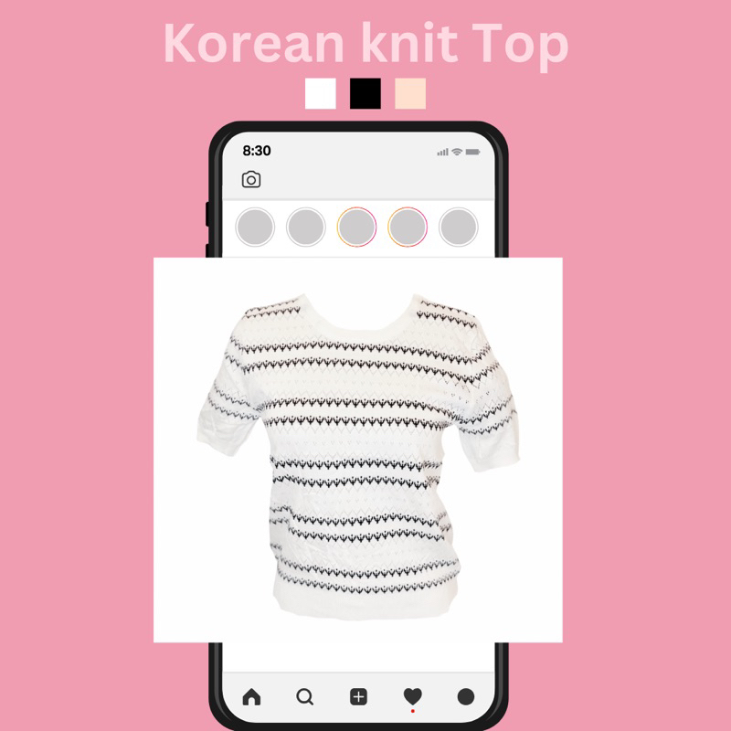 korean knit top import