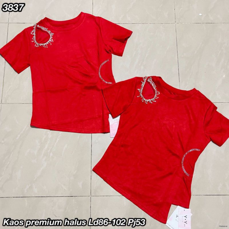 3837 kaos merah