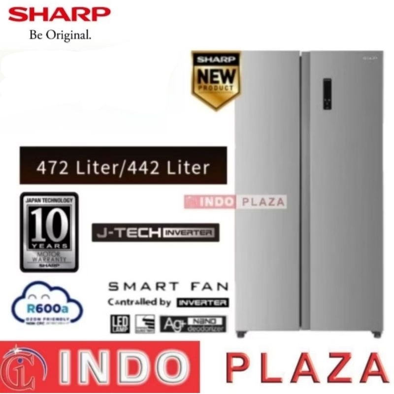 KULKAS SHARP SIDE BY SIDE JTECH INVERTER SJ-IS50MA-SL