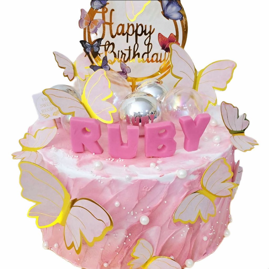 Cake Pink Butterfly