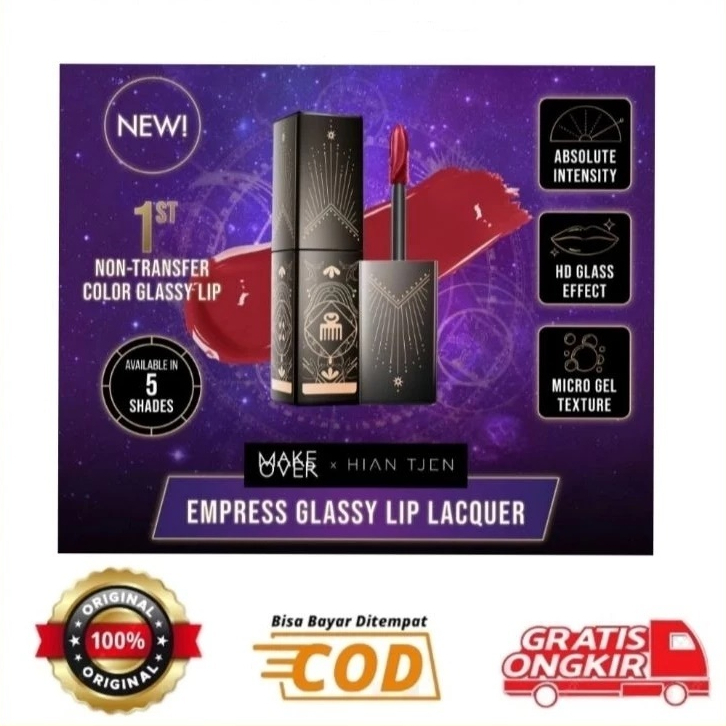 Make Over Glassy Lip Lacquer X Hian Tjen