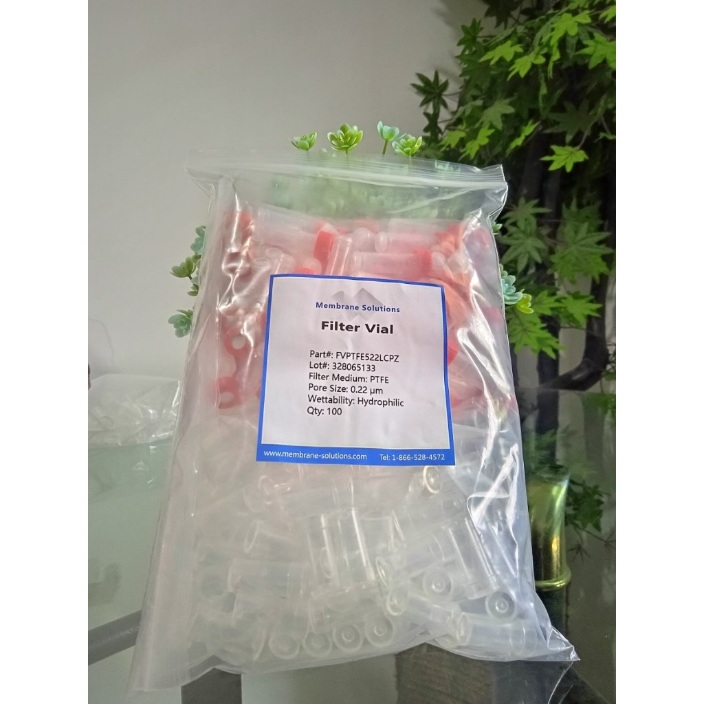 Filter Vial PTFE Hydrophilic 0.22 um Membrane Solution