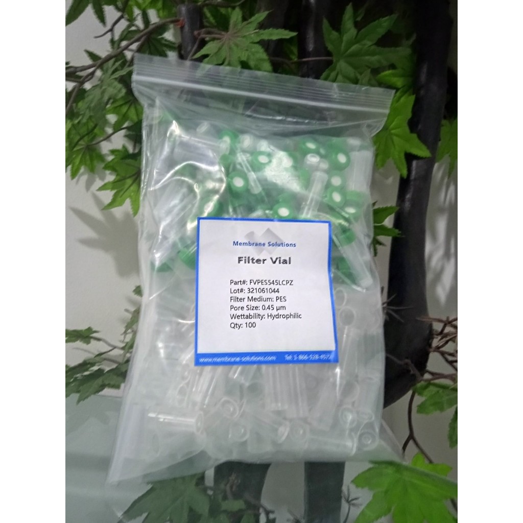 Filter Vial PES 0.45 um Membrane Solution