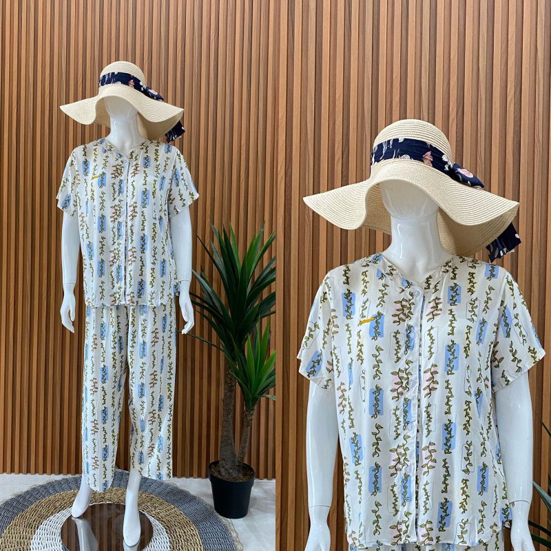 one set pendek rayon premium