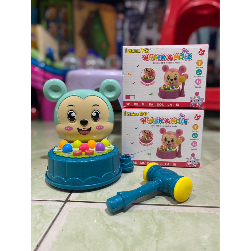 Whack a mole Cute rabbit mainan