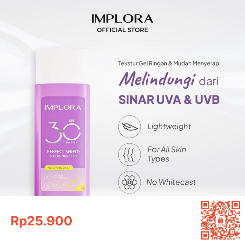 IMPLORA Perfect Shield Gel Sunscreen SPF 30 PA+++