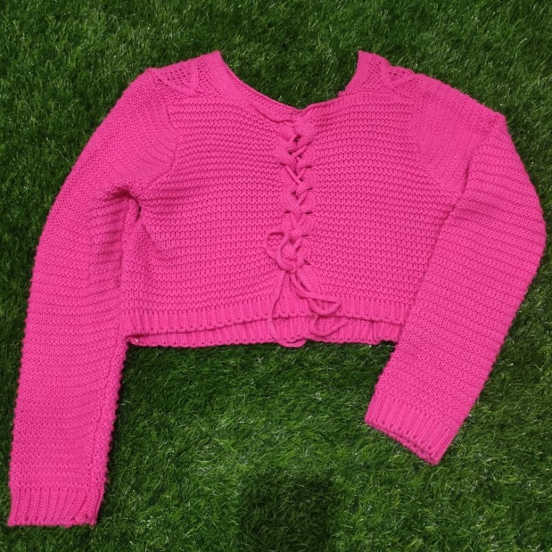 Crop cardi rajut