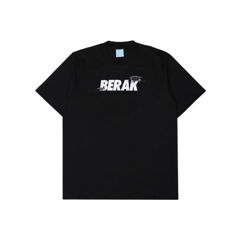 Kaos Berak Hitam White Text