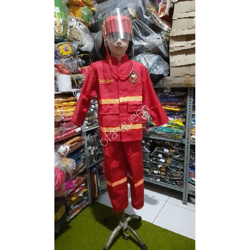 baju profesi pemadam (DAMKAR) anak TK, SD