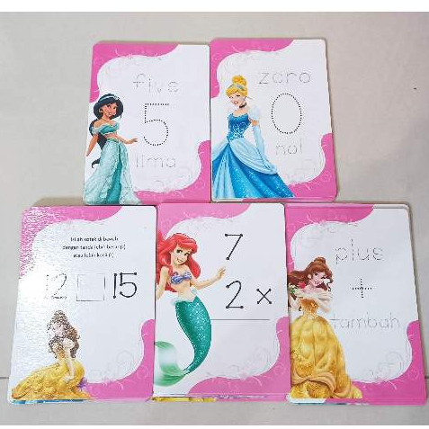 MA 059 DISNEY PRINCESS - NUMBER WIPE CLEAN SMART CARD - 48pcs CARD
