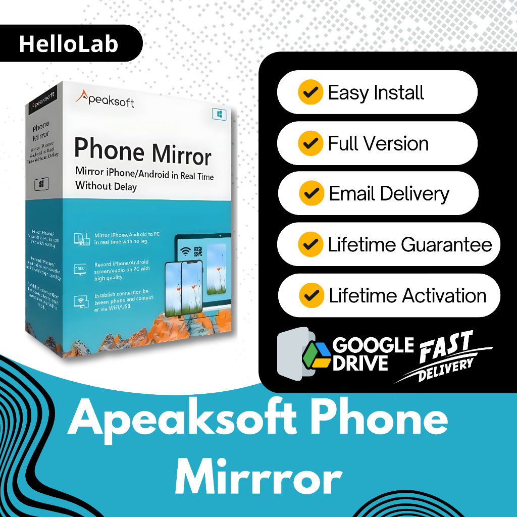 Apeaksoft Phone Mirror 1.1.22 - Software Mirror Handphone Android iOS Full Version