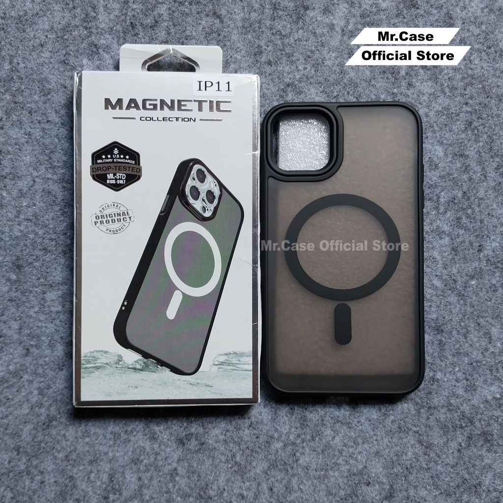 Case Magnetic Magsafe Matte Black For Iphone 11