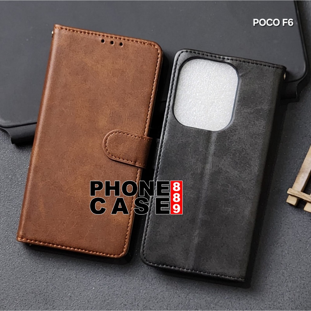 POCO C65 LEATHER FLIP CASE DOMPET POCO C65 SBK