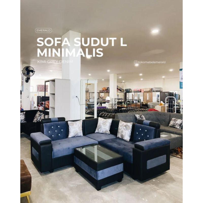 Sofa Emerald Kimi Grey Denim