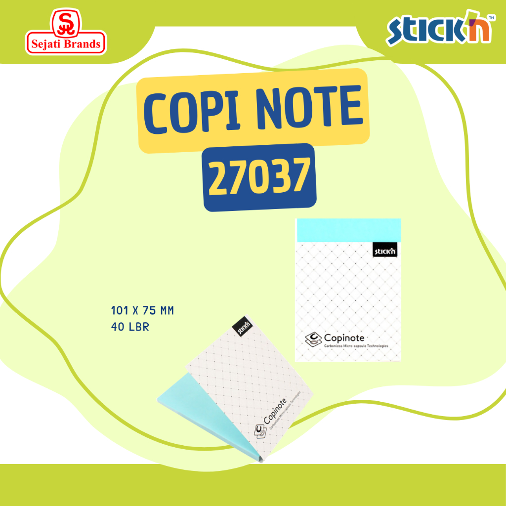 Stick'n Copi Note 27037 Blue - Stikcy Note Copy Paste