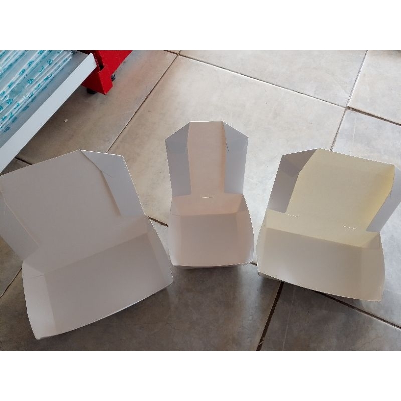 paper lunch box putih M/L/S (cc pack)