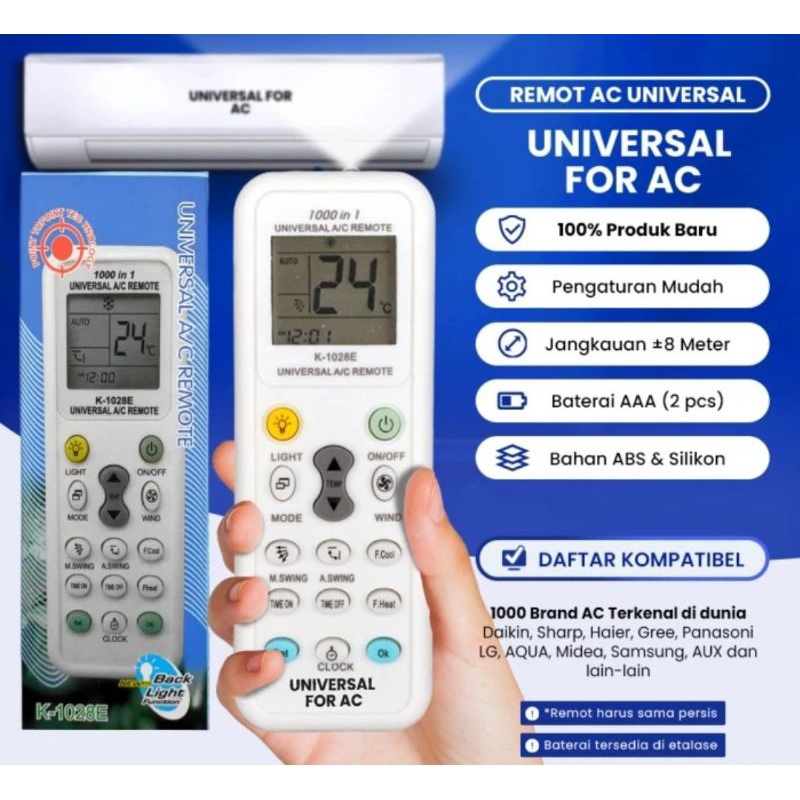 remot remote ac multi universal k-1028e