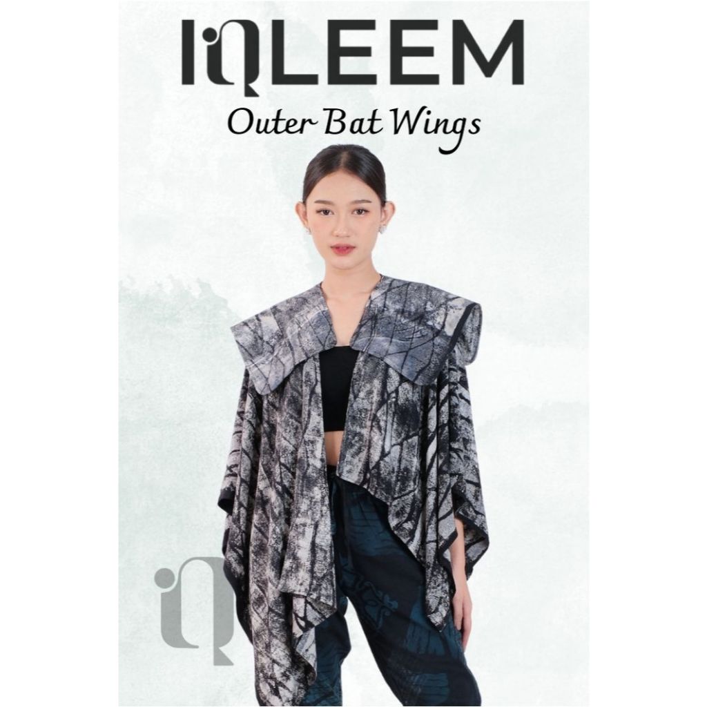 IQLEEM Outer Bat Grey Abstrak Rayon Premium