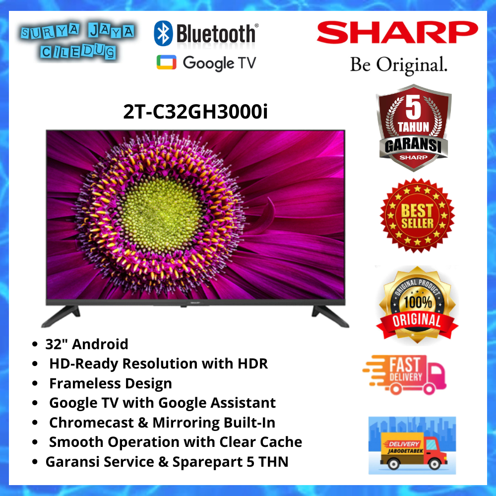 SHARP LED TV  2T-C32GH3000i | 32 Inch Google  Android TV