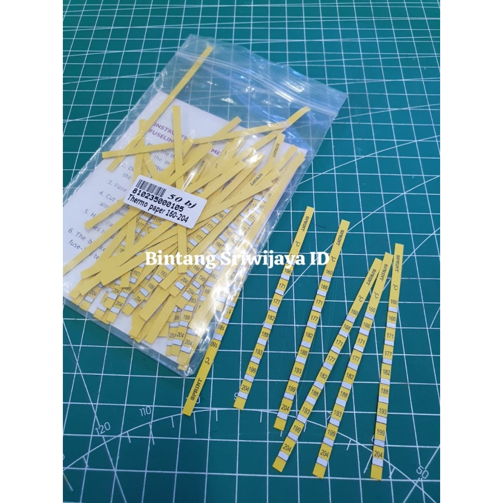 Thermopaper Suhu 160-204C Temperature Testing Strips